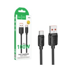 Cabo Hoco X115 Surpass Tipo-C 100W 5,0A 1m Preto